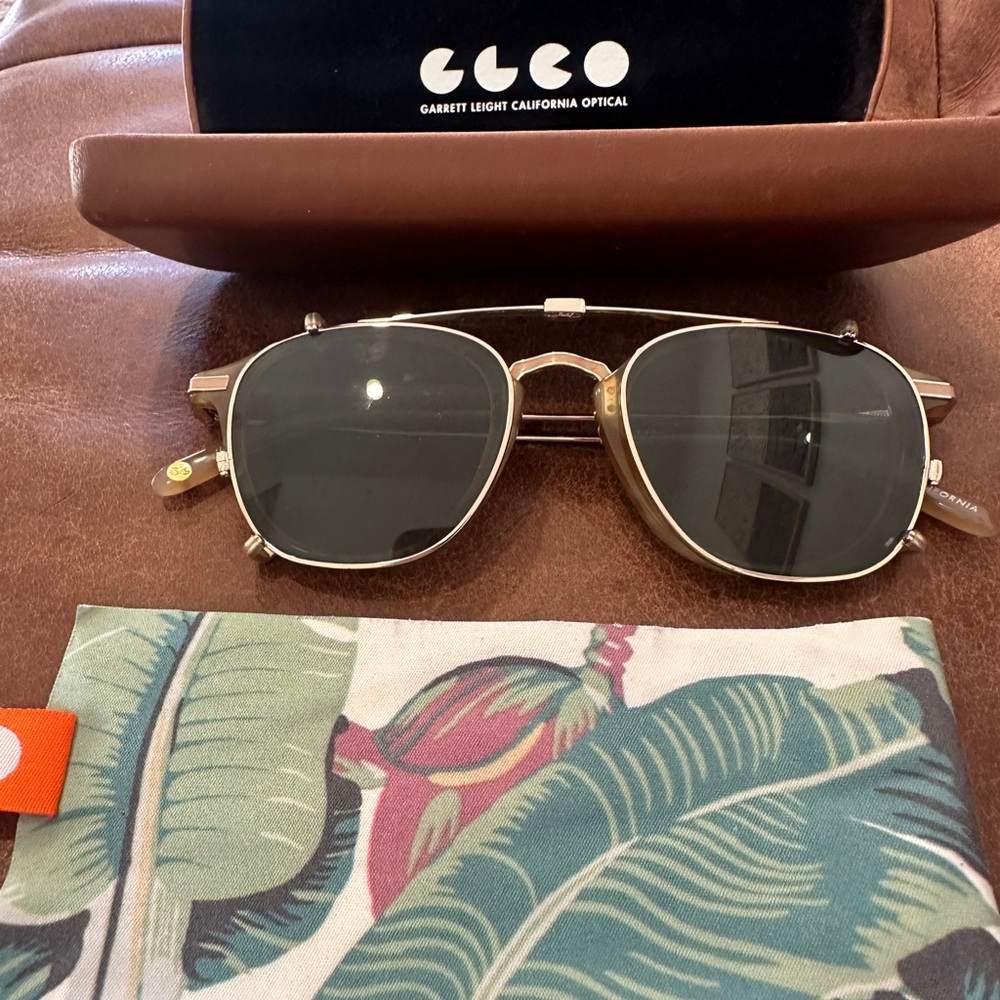 Garrett Leight Gold Frame Sunglasses
